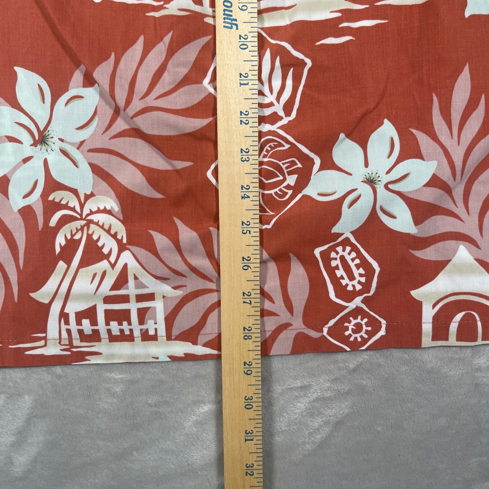 Reyn Spooner Hawaiian Shirt Pullover Mens Medium Rust Orange Tropical Print - Picture 6 of 6